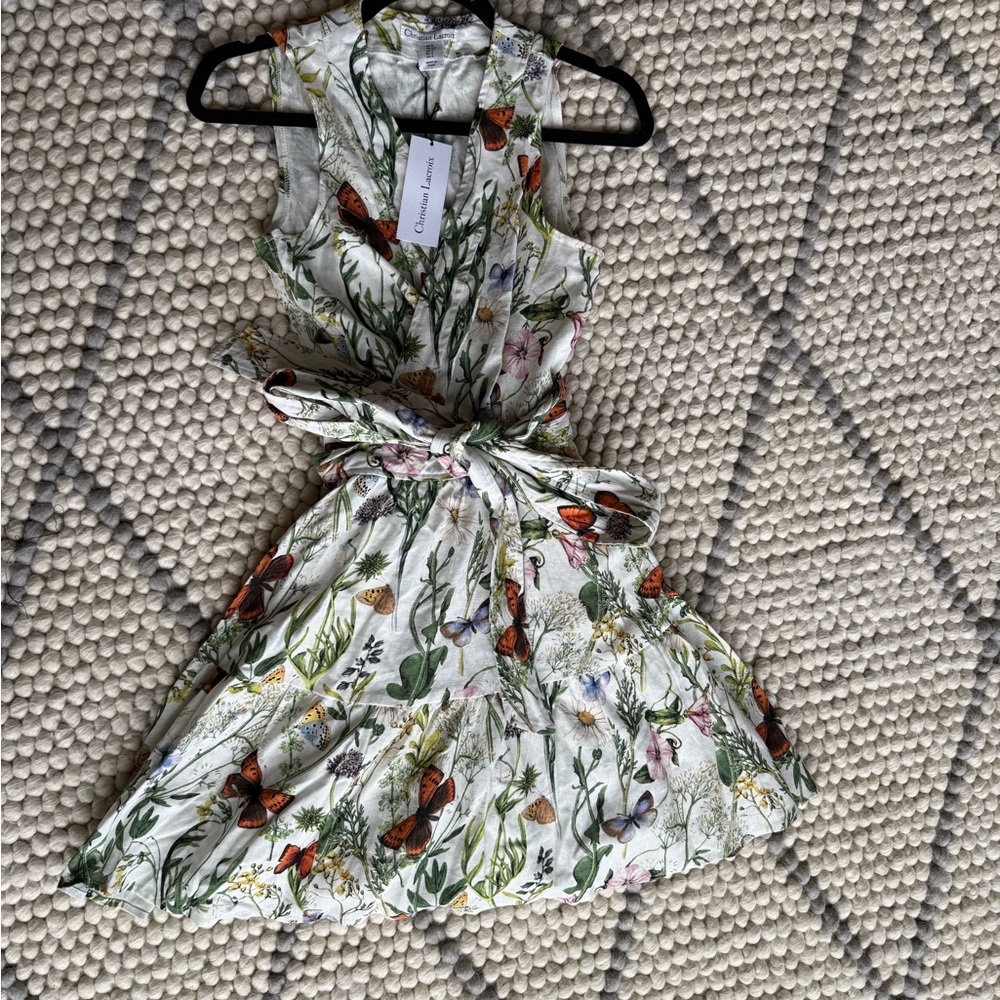 Christian Lacroix Floral Butterfly Mini Dress - Multicolor